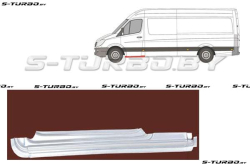 Порог (левый) под переднюю дверь, заводской штамп