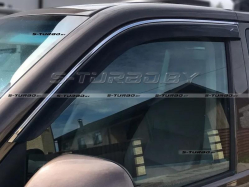 Дефлекторы окон (ветровики) клеящиеся, хром молдинг, 2 шт