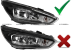 Передние фары BLACK LED DRL (LED OEM)