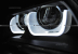 Передние фары TUBE LIGHT BLACK XENON
