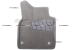 Коврики 3D модельные ворсовые в салон, серые