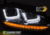 Передние фары LIGHT SEQ BLACK WITH RED LINE