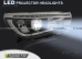 Передние фары LED PROJECTOR TRUE DRL BLACK