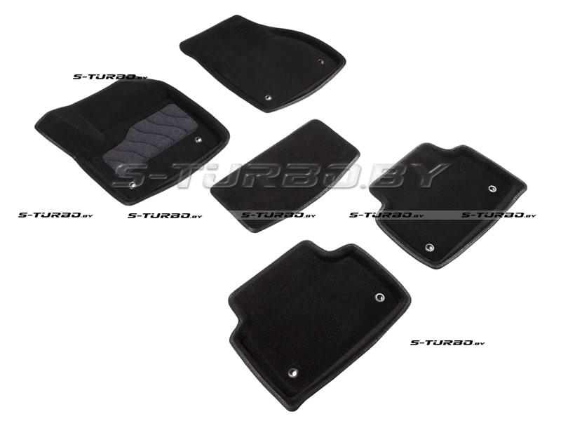 Коврики 3D модельные ворсовые в салон, черные