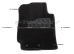 Коврики 3D модельные ворсовые в салон, черные