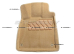 Коврики 3D модельные ворсовые в салон, бежевые