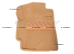 Коврики 3D модельные ворсовые в салон, бежевые