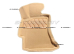 Коврики 3D модельные ворсовые в салон, бежевые