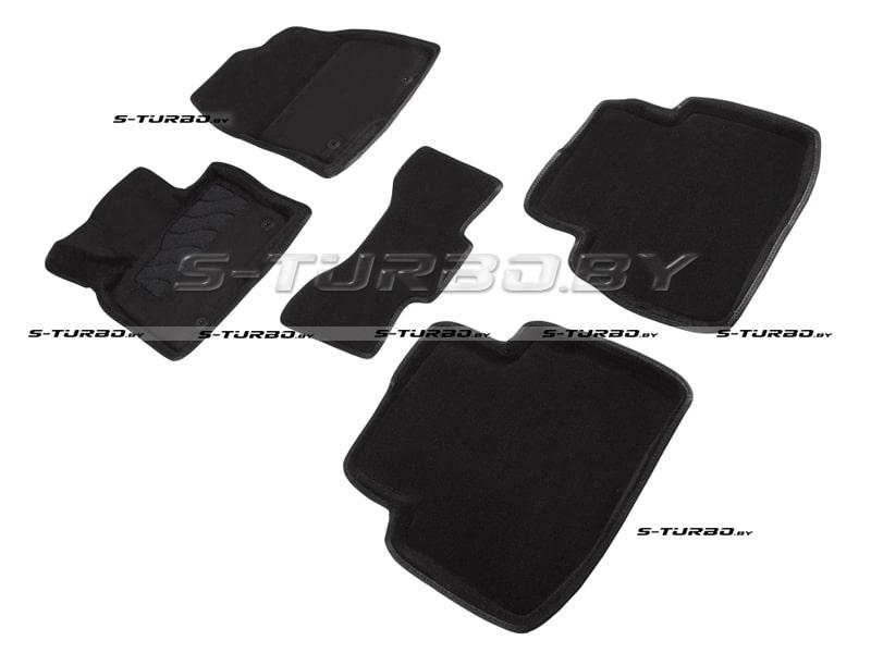 Коврики 3D модельные ворсовые в салон, черные