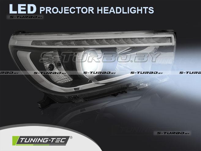 Передние фары LED PROJECTOR TRUE DRL BLACK