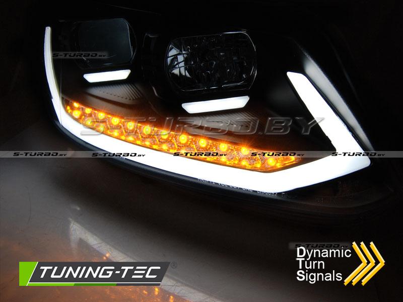 Передние фары TUBE LIGHT DRL BLACK SEQ