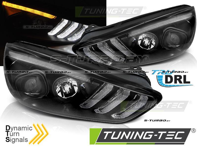 Передние фары BLACK DRL LED SEQ INDICAOR