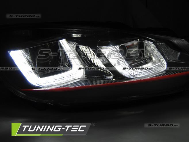 Передние фары U-TYPE BLACK RED LINE DRL