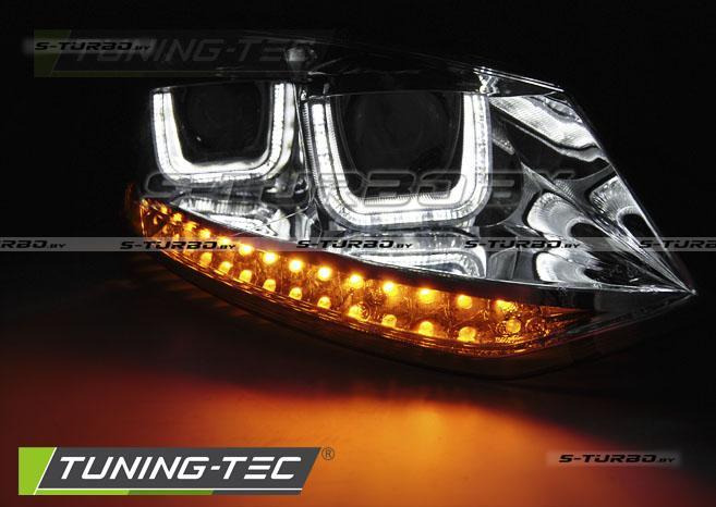 Передние фары U-TYPE LED CHROME, EURO-TYPE