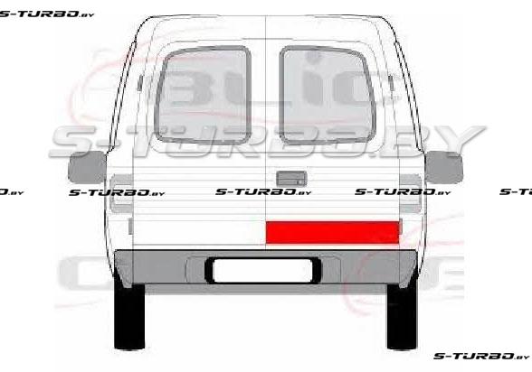 Дверь задняя (правая) нижняя наружная часть, 14 см, заводской штамп
