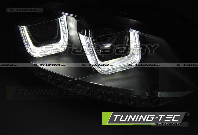 Передние фары U-TYPE LED BLACK, EURO-TYPE