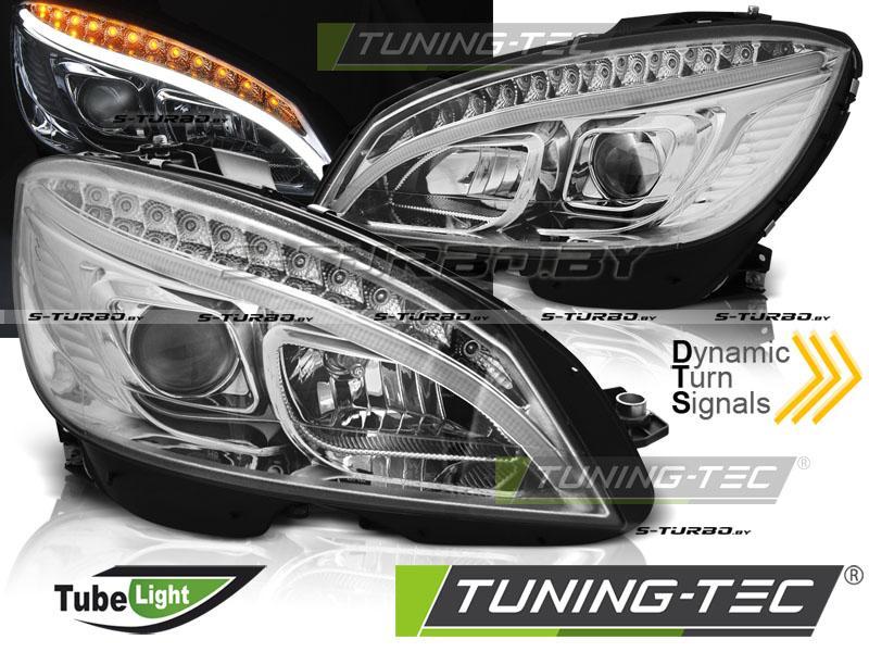 Передние фары CHROME TUBE LIGHT H7 SEQ INDICATOR