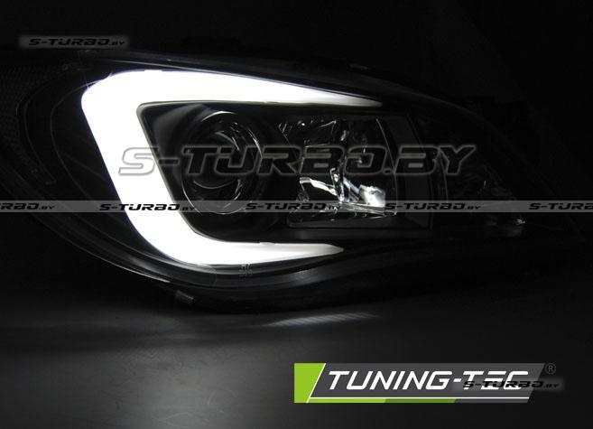Передние фары TUBE LIGHT BLACK HID