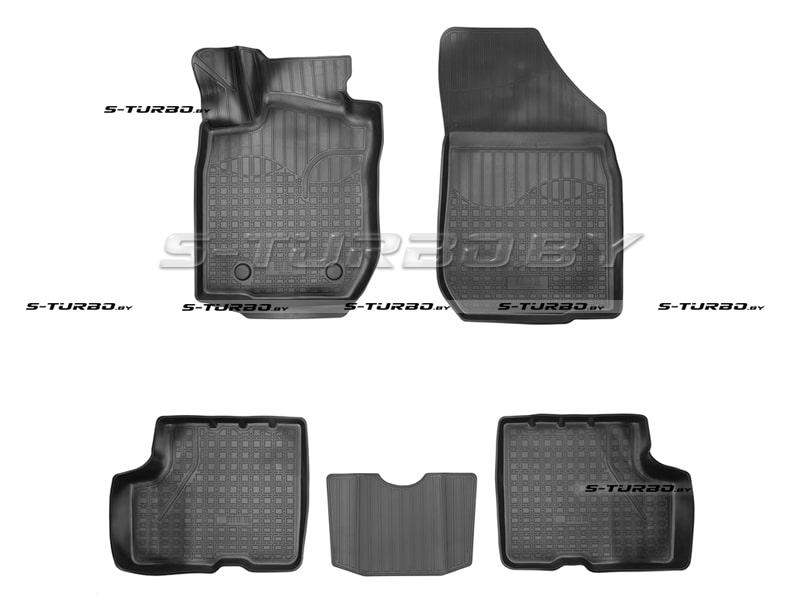Коврики модельные полиуретановые в салон (высокий борт), 5 мест