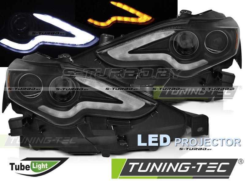 Передние фары LED PROJECTOR TUBE BLACK
