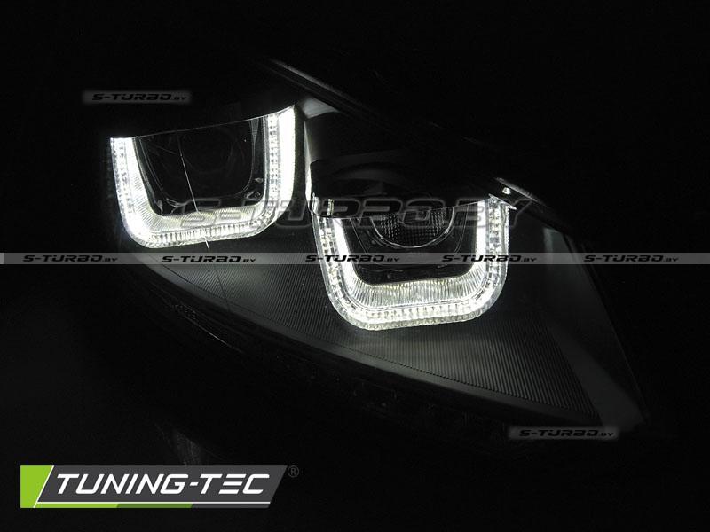 Передние фары U-TYPE BLACK DRL SEQ LED INDICATOR