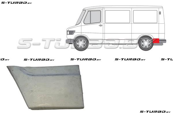 Крыло заднее (левое) нижняя часть, за колесом, короткая база, заводской штамп