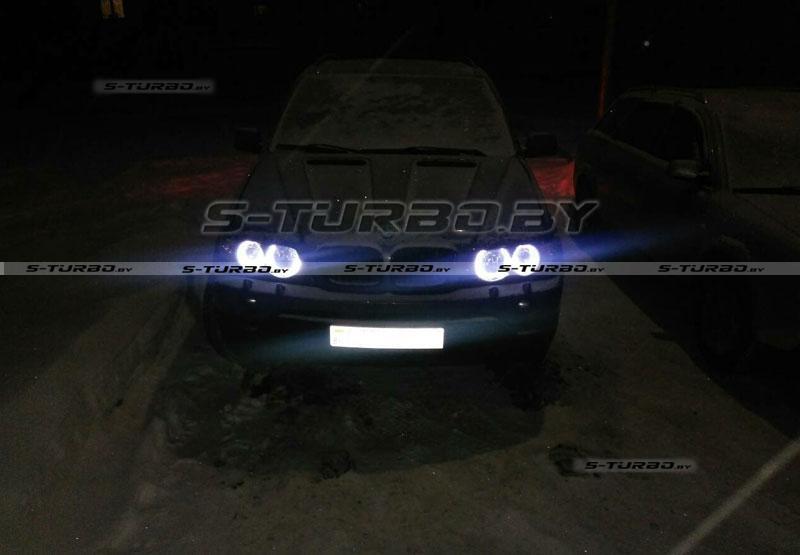 Передние фары LED ANGEL EYES BLACK XENON
