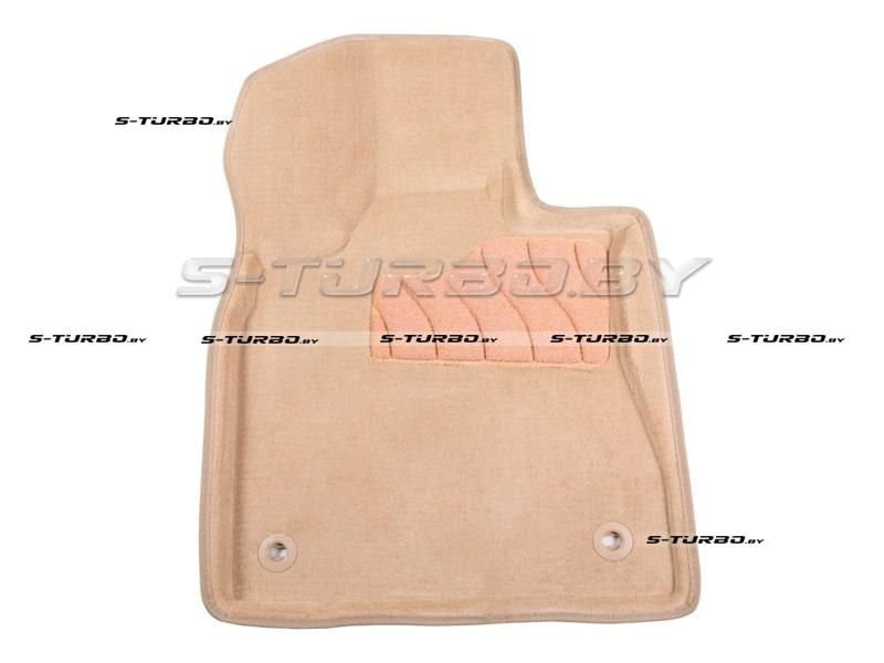 Коврики 3D модельные ворсовые в салон, бежевые (кроме гибрида)