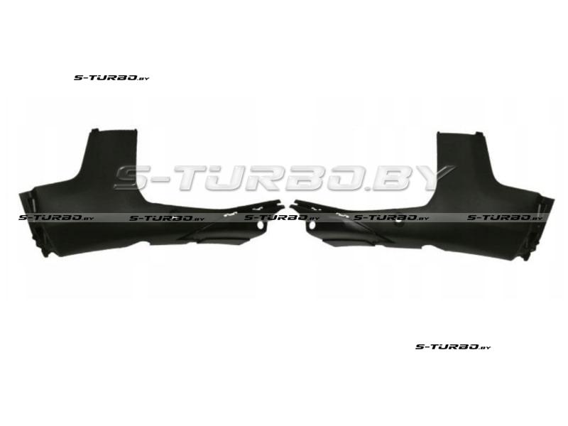 Спойлер переднего бампера (левый+правый) с отв. под паркторники