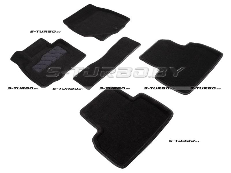 Коврики 3D модельные ворсовые в салон, черные