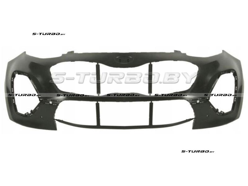 Бампер передний (черный) с отв. под парктроники