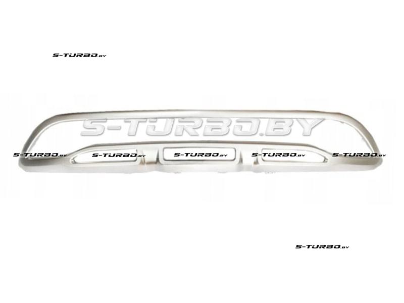 Накладка переднего бампера, хром