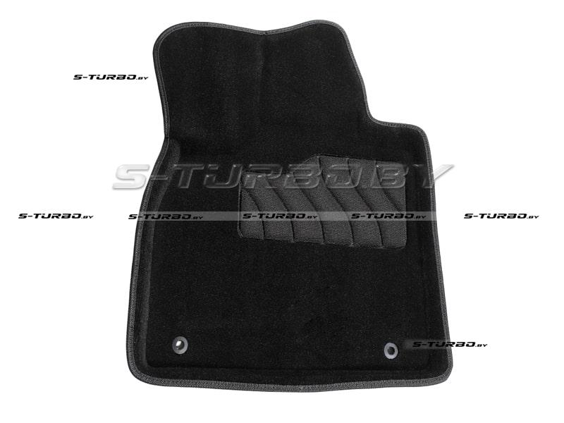 Коврики 3D модельные ворсовые в салон, черные