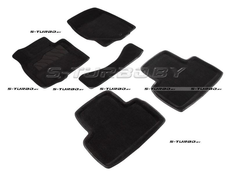 Коврики 3D модельные ворсовые в салон, черные