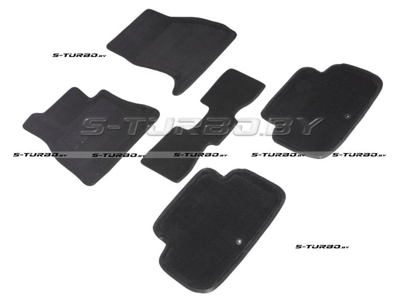 Коврики 3D модельные ворсовые в салон, черные