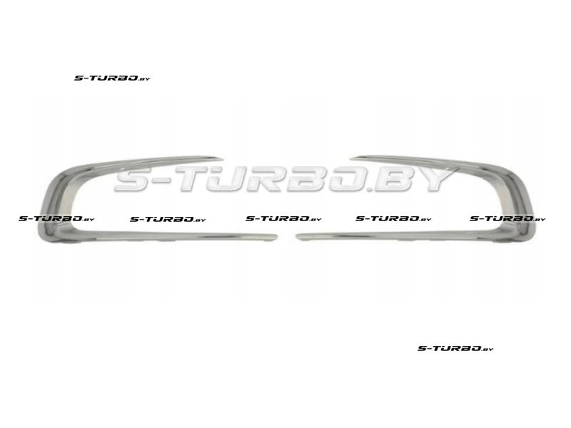 Накладки решетки бампера (левая+правая) хром, 2014-2016