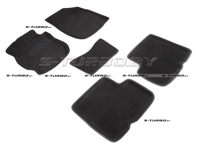 Коврики 3D модельные ворсовые в салон, черные