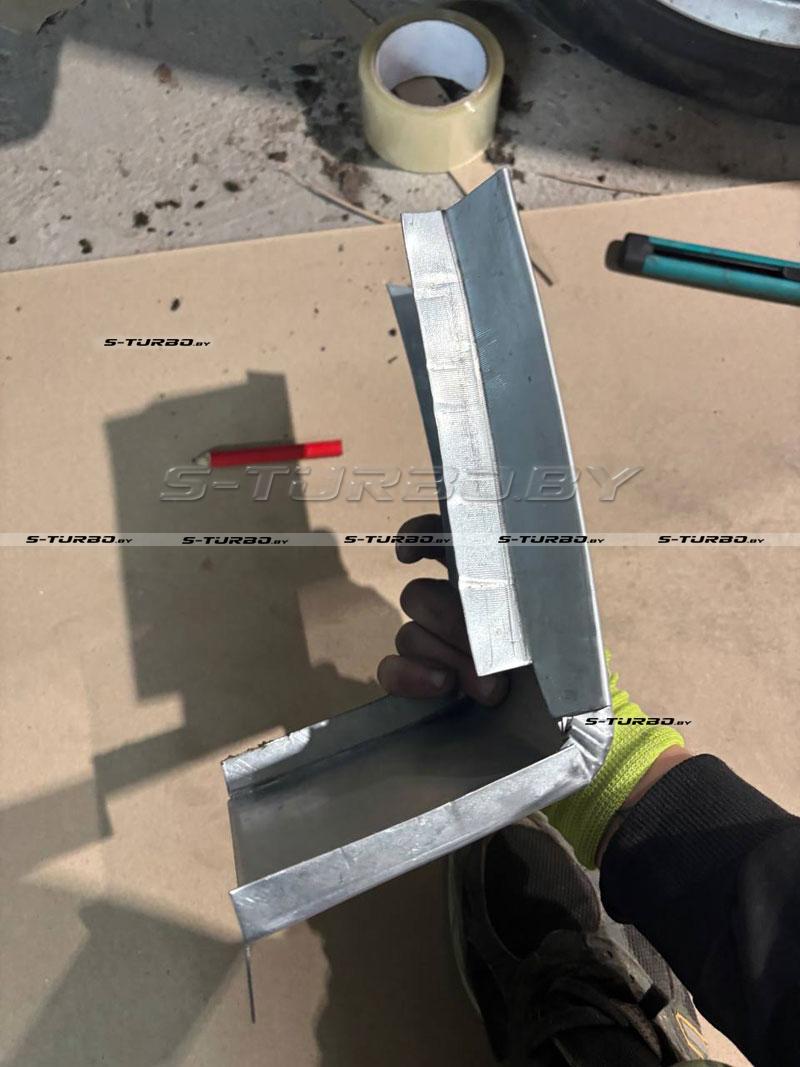 Крыло переднее (правое) нижняя часть, оцинкованная сталь, ремкомплект