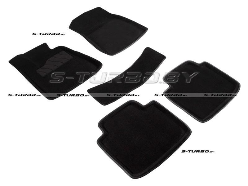 Коврики 3D модельные ворсовые в салон, черные