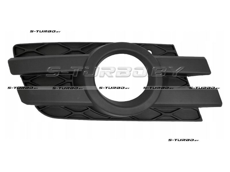 Решетка в бампер (правая) с отв. под противотуманку, черная, 2006-2009