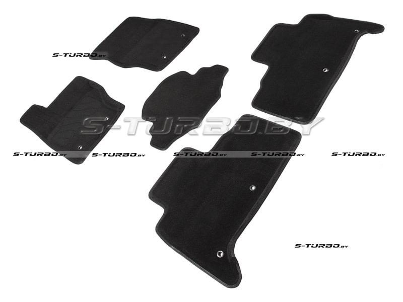 Коврики 3D модельные ворсовые в салон, черные