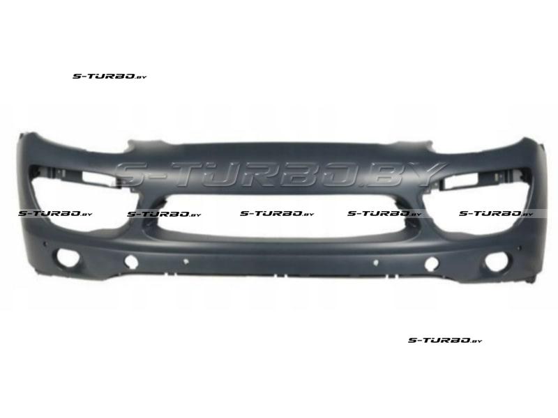 Бампер передний (грунтованный) без отв. под омыватели, с отв. под парктроники